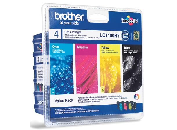 Blekk Brother LC1100HY A3 sort + CMY (4) 